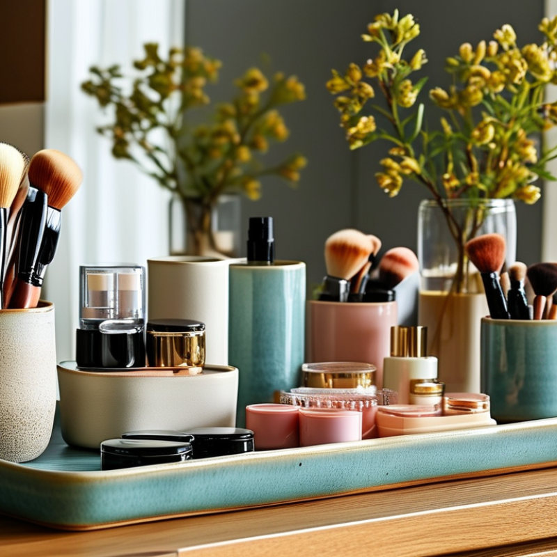How to Use Ceramic Trays for Organizing Your Vanity Desk?