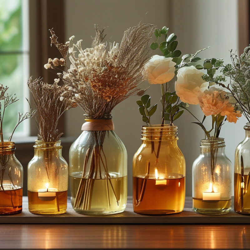 Top 10 Creative Uses for Amber Glass Jars in Your Home Decor?
