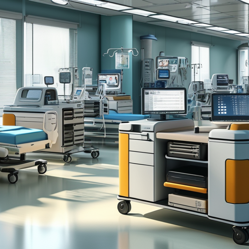 How do smart medical carts enhance hospital workflow efficiency?
