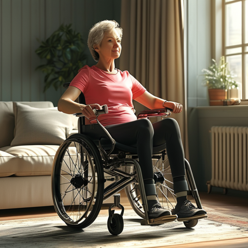 How do wheelchair users exercise effectively at home?
