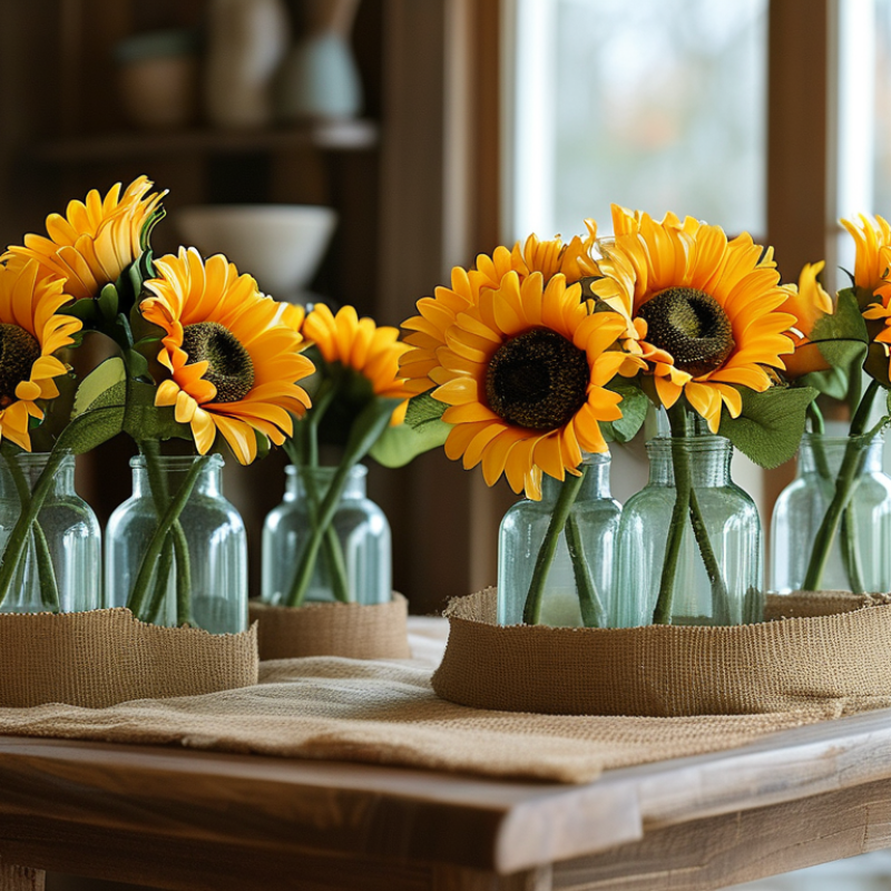 How to Use Artificial Sunflowers for Farmhouse Decor Ideas?