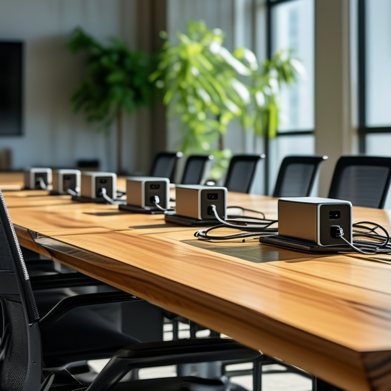 How to Conceal Messy Chargers in a Conference Room?