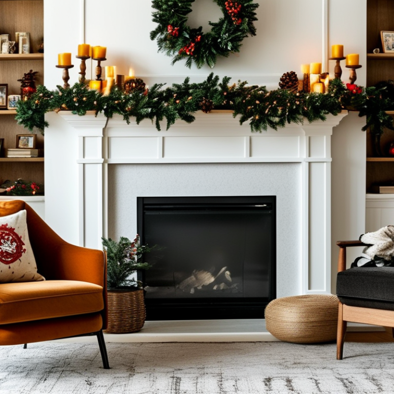 How to Style a Fireplace Mantel for the Holidays Easily