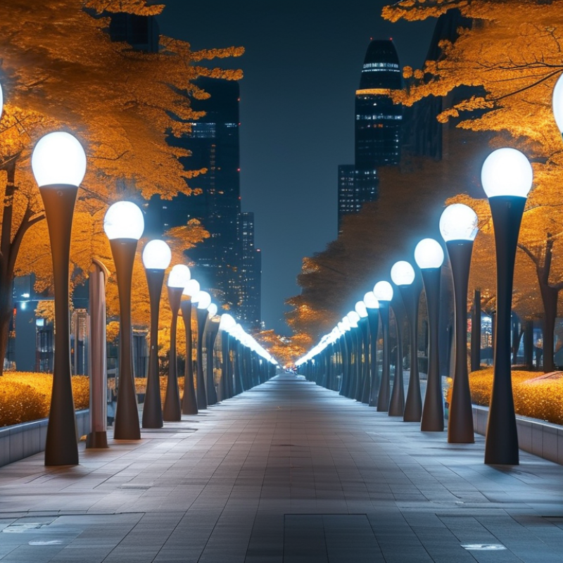 How do smart street lights detect motion and dim the lights?