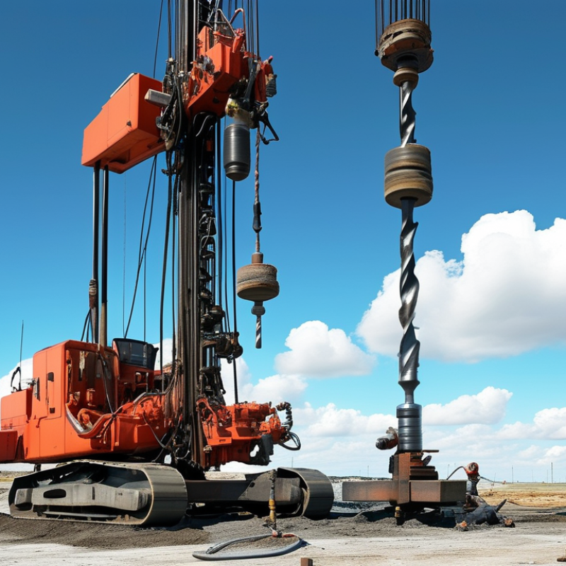 What are the key components of a pneumatic anchor drilling rig?