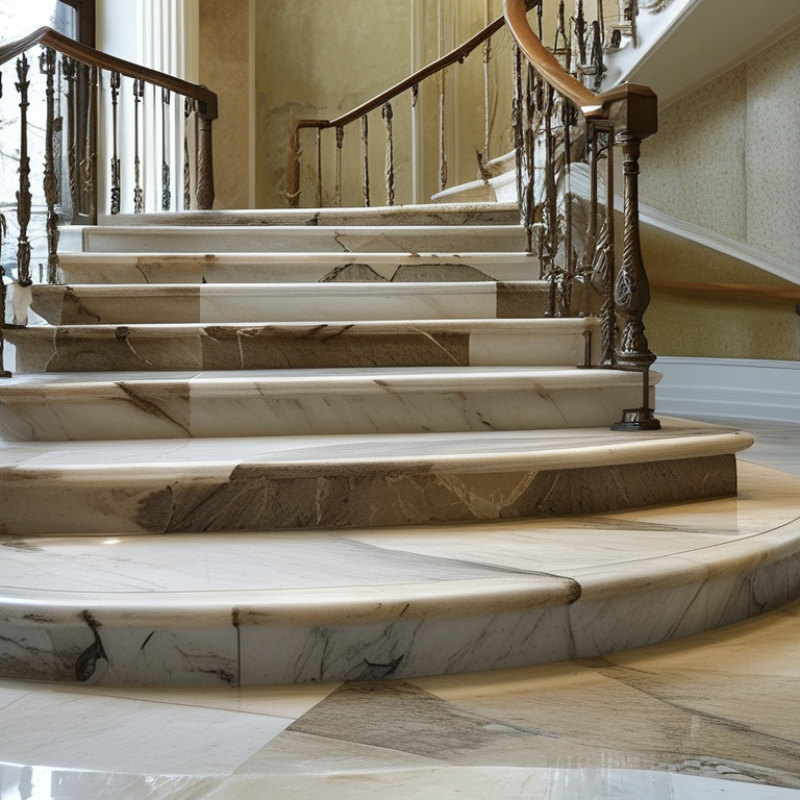 How to Reduce Slipperiness on Polished Marble Stairs?