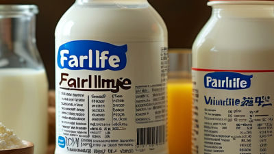 What is the Nutrition Label of Fairlife Milk in China?