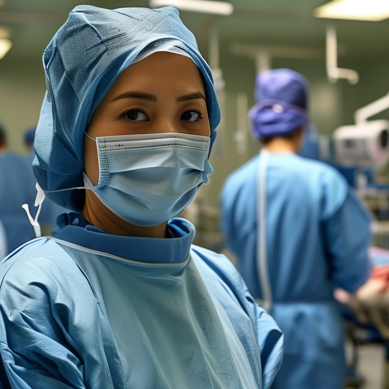 When is a reinforced surgical gown necessary for surgeries?