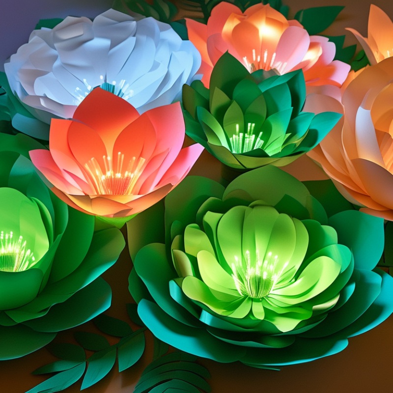 How to Integrate LED Lights into Giant Paper Flowers?