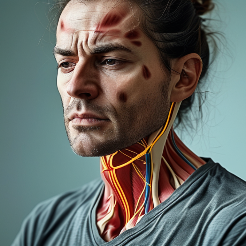 ¿Qué causa la tensión muscular crónica en el cuello?