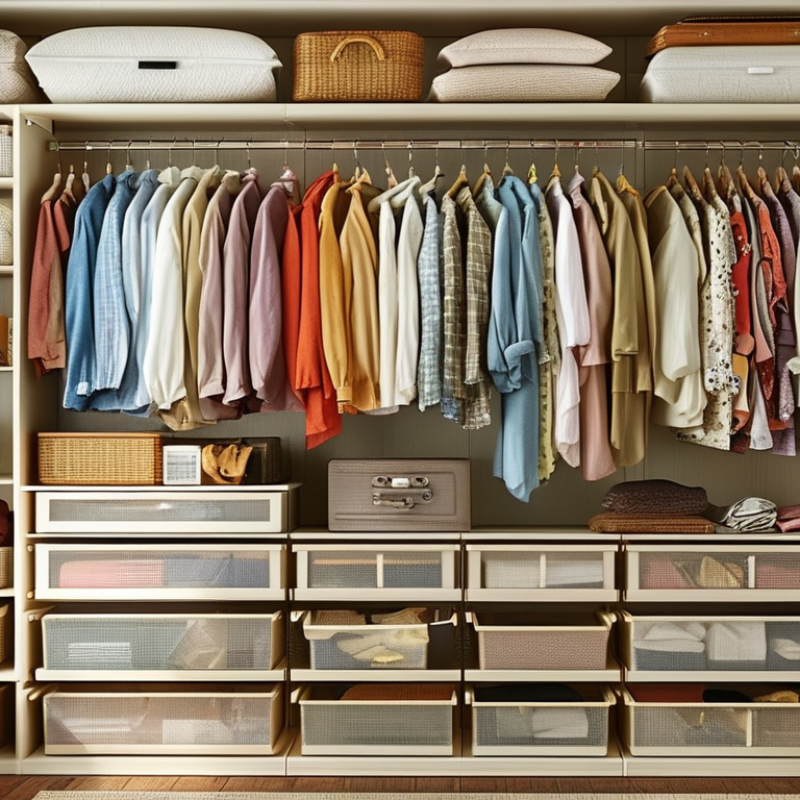 How to maximize wardrobe space for seasonal clothes storage?