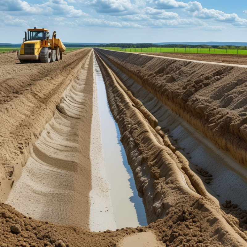 How to Prepare Soil Before Using a Ditch Lining Machine?