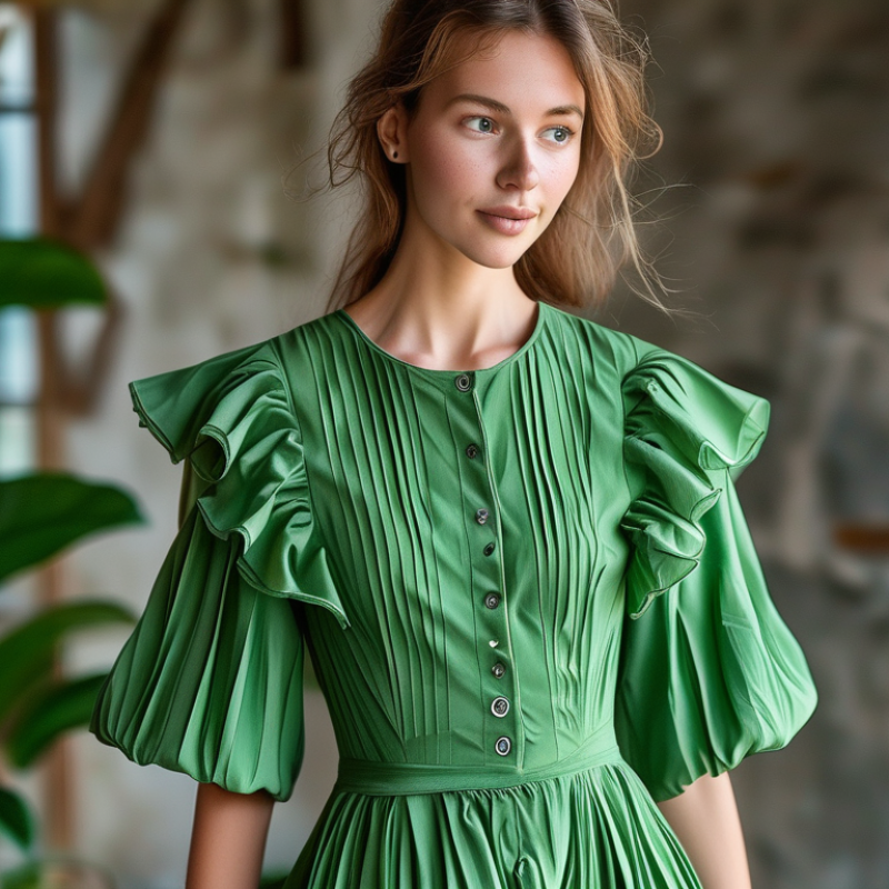 Top Green Pleated Dress Styles for Global Buyers in 2026?