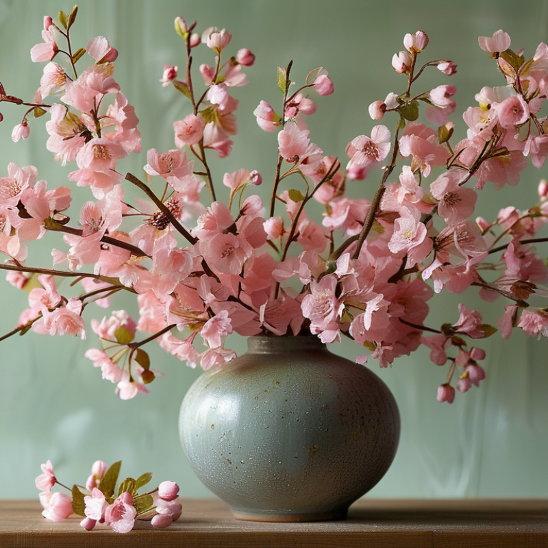 How to Use Silk Cherry Blossoms in Tall Floor Vases?