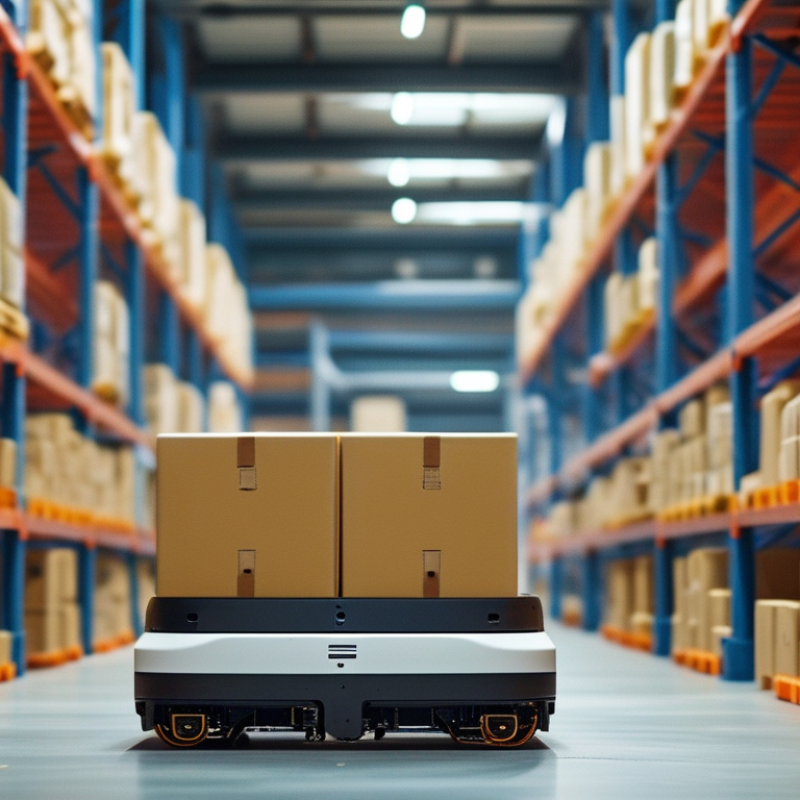 How do warehouses integrate robots with conveyors efficiently?