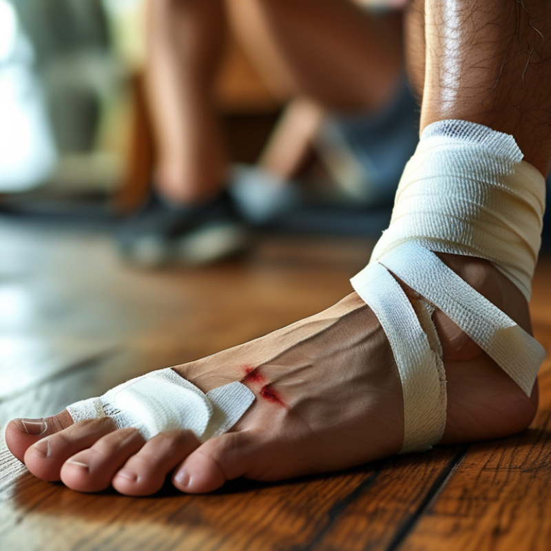 How to Wrap a Sprained Ankle with an Elastic Bandage?