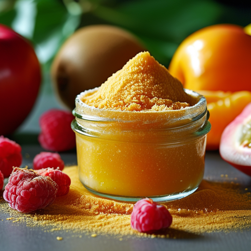 Como o pó de frutas pode substituir frutas frescas em receitas?