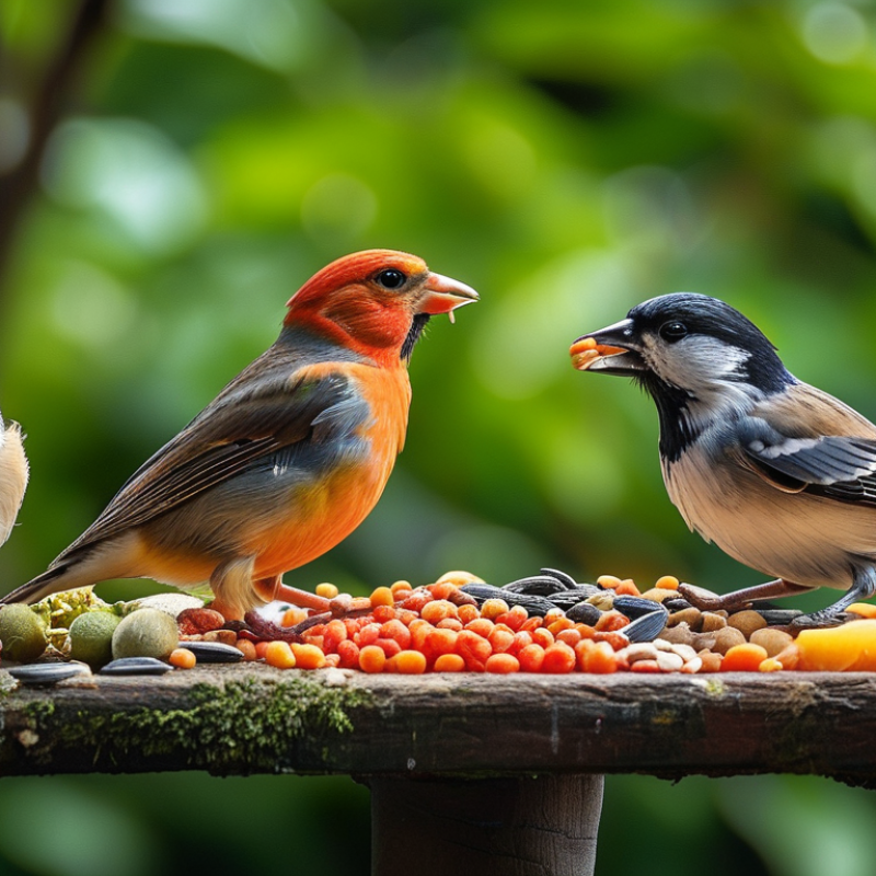 Melhores alimentos para pássaros além das sementes?