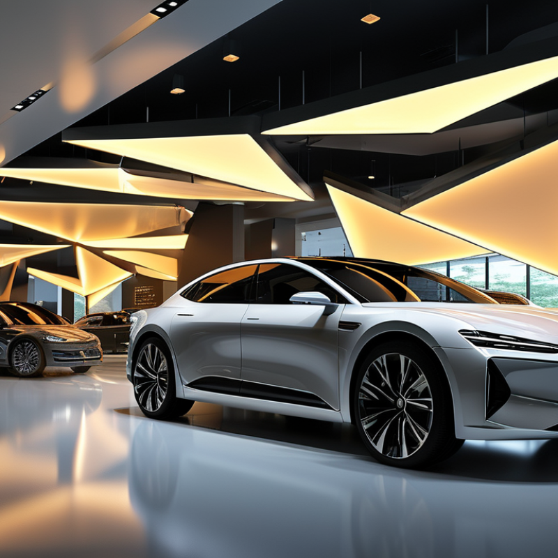 Why Do Car Showrooms Choose Geometric LED Ceiling Lights?