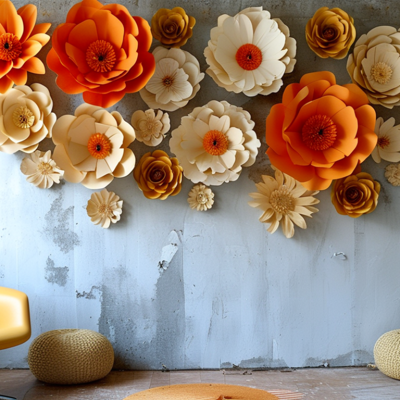 How to Install Giant Paper Flowers on Drywall Without Damage?
