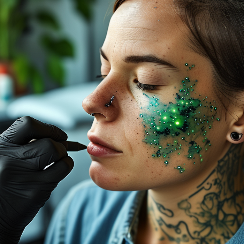 Why Do Tattoos Turn Green When Being Removed?
