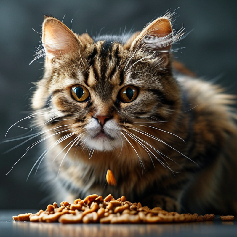 ¿Por qué mi gato vomita comida seca no digerida después de comer?