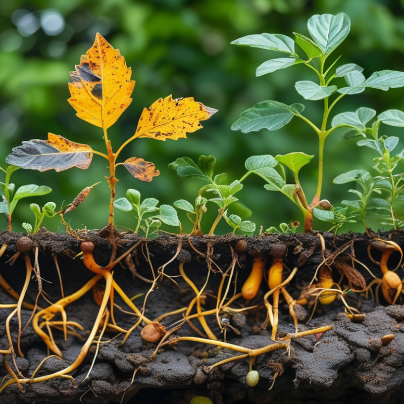 Can a dying plant survive root rot and be saved?