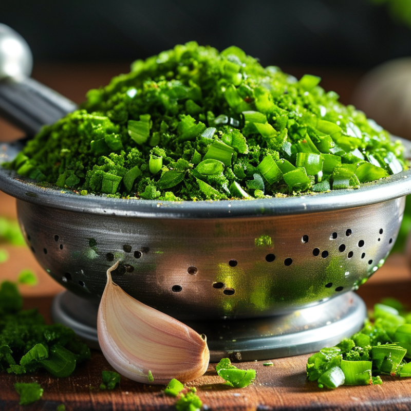 ¿Por qué mi pasta de ajo se pone verde en un triturador de metal?