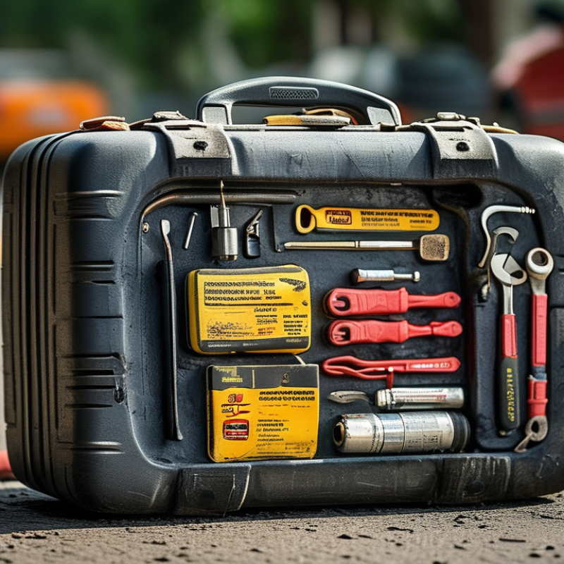 Como usar um kit de reparo de pneu em emergência?