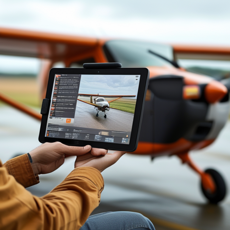 How to install a tablet mount in a small aircraft easily?