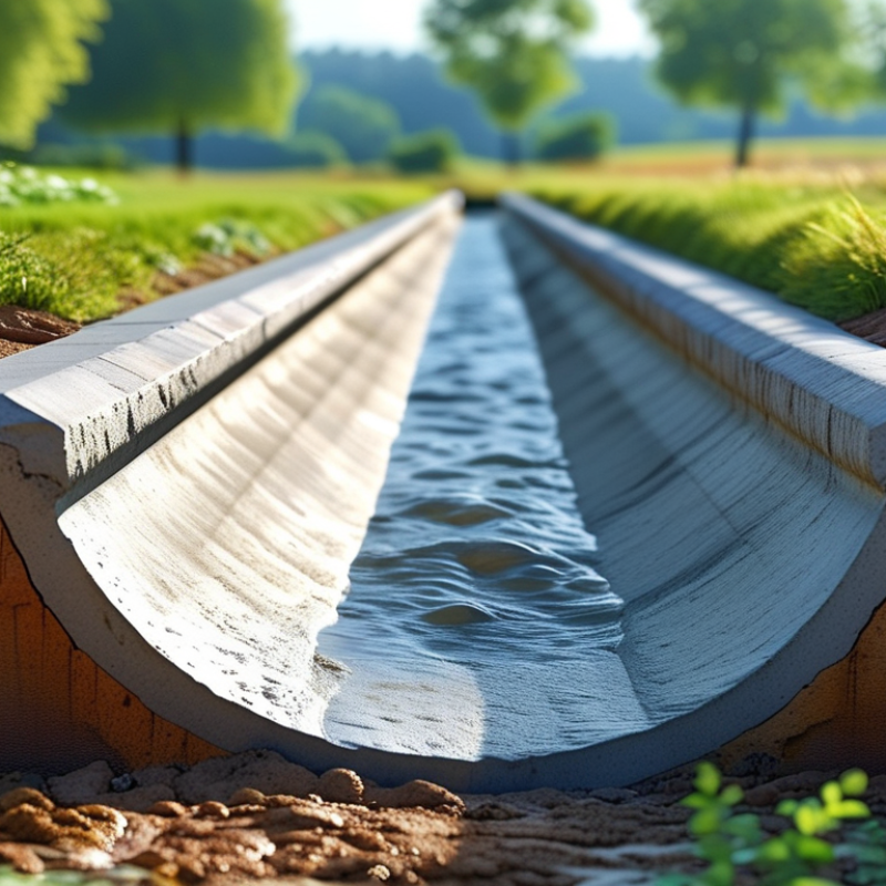 What Thickness Should a Standard Concrete Ditch Lining Be?