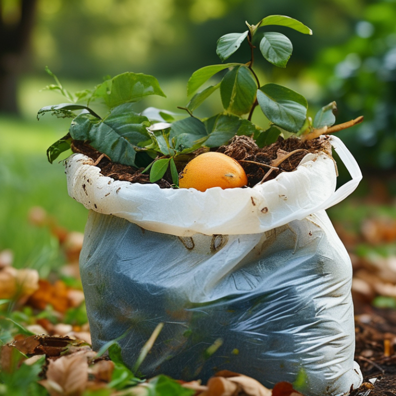 What can I put in my garden waste bag for easy disposal?