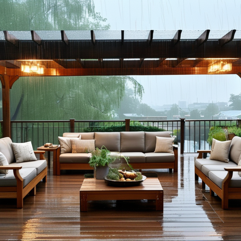 How to protect outdoor patio furniture from rain effectively?