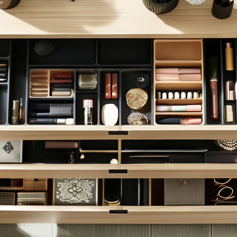 How to Organize a Deep Bedroom Dressing Table Drawer Efficiently?