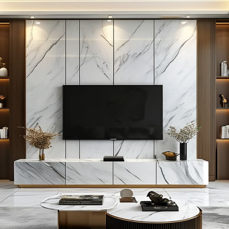 Why Choose a Marble Look TV Unit for Your Home Decor?