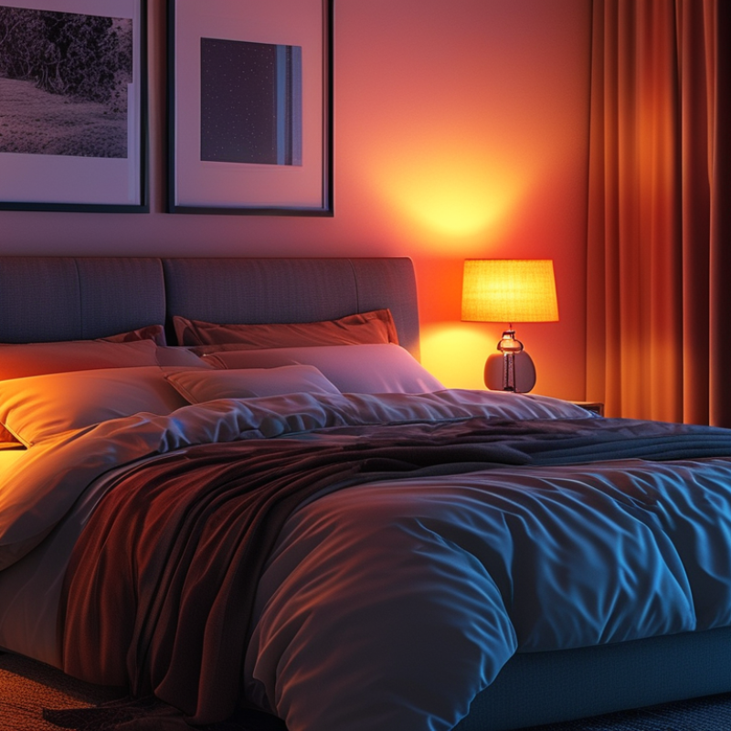 Qual a melhor cor de luz LED para dormir?