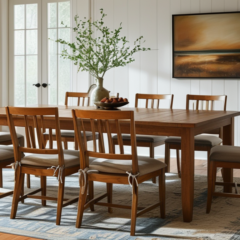¿Cuántas sillas caben alrededor de una mesa de 60 pulgadas?