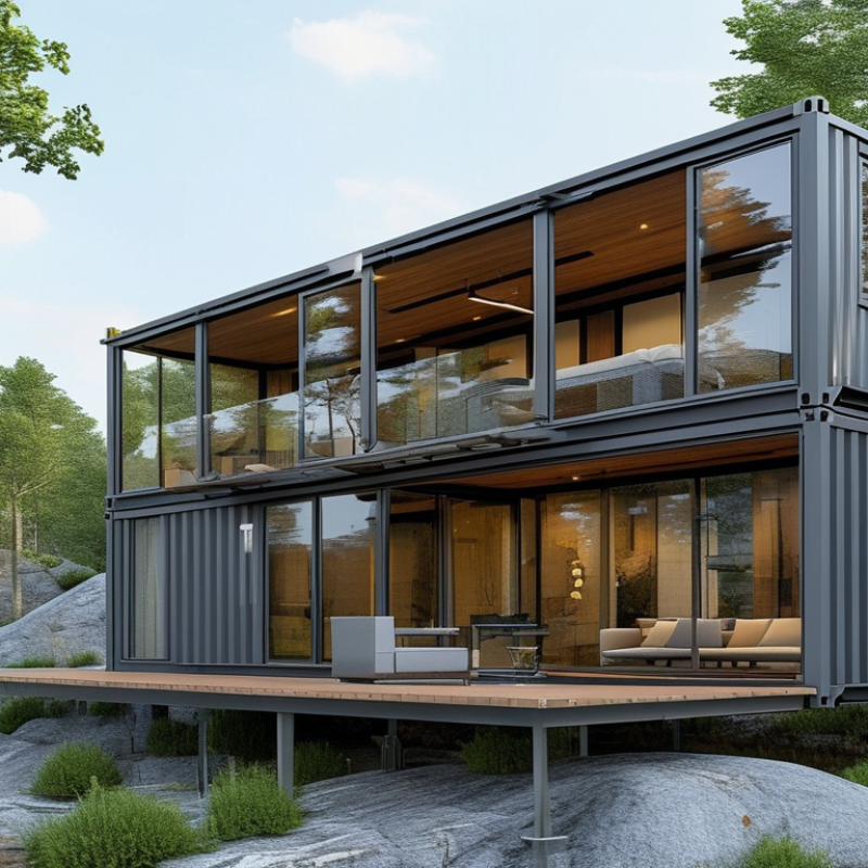 ¿Cómo construir una casa contenedor expandible en terreno irregular?