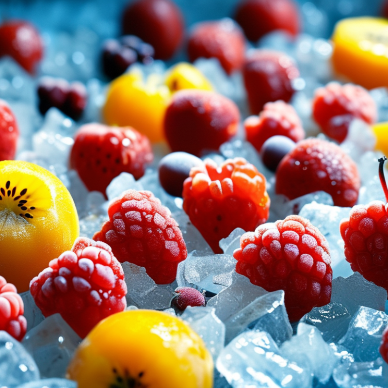 qual é a temperatura ideal de congelamento para processamento de frutas IQF?
