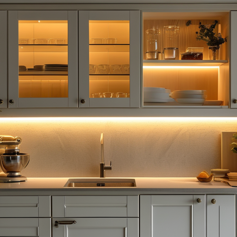 How to Hide LED Light Strips Under Kitchen Cabinets Easily?