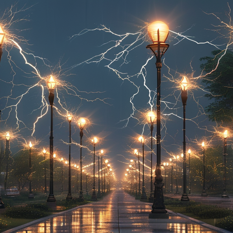 ¿Cómo proteger las luces de calles exteriores de rayos y sobretensiones?
