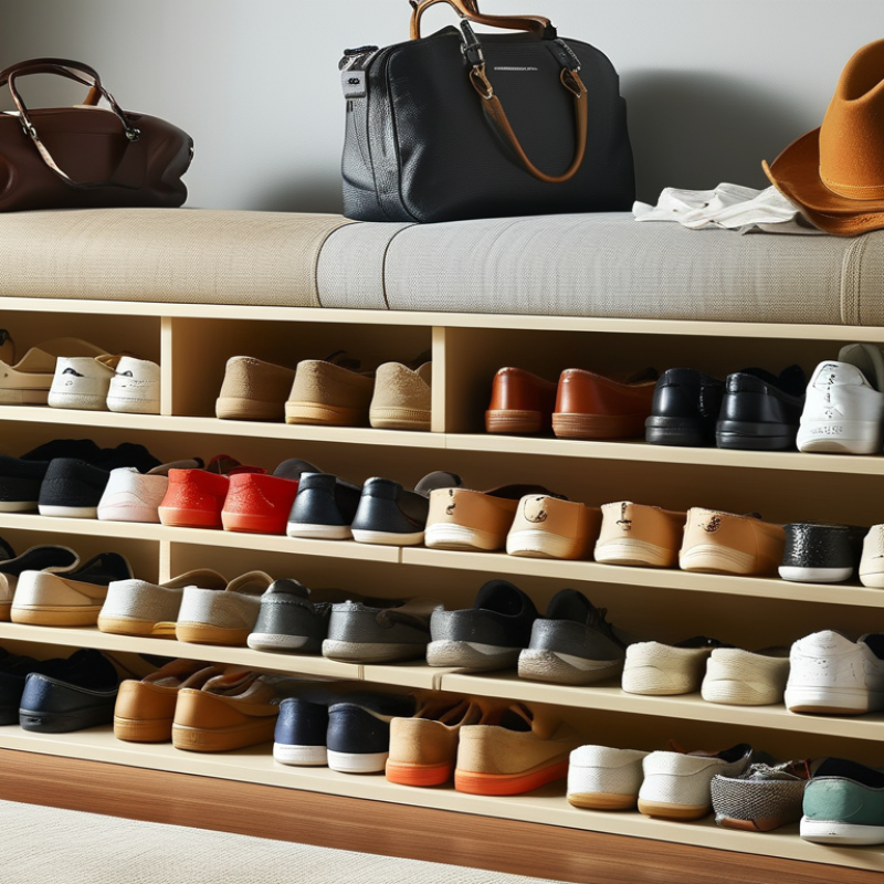 How to Organize Shoes in a Storage Ottoman Bench Efficiently?