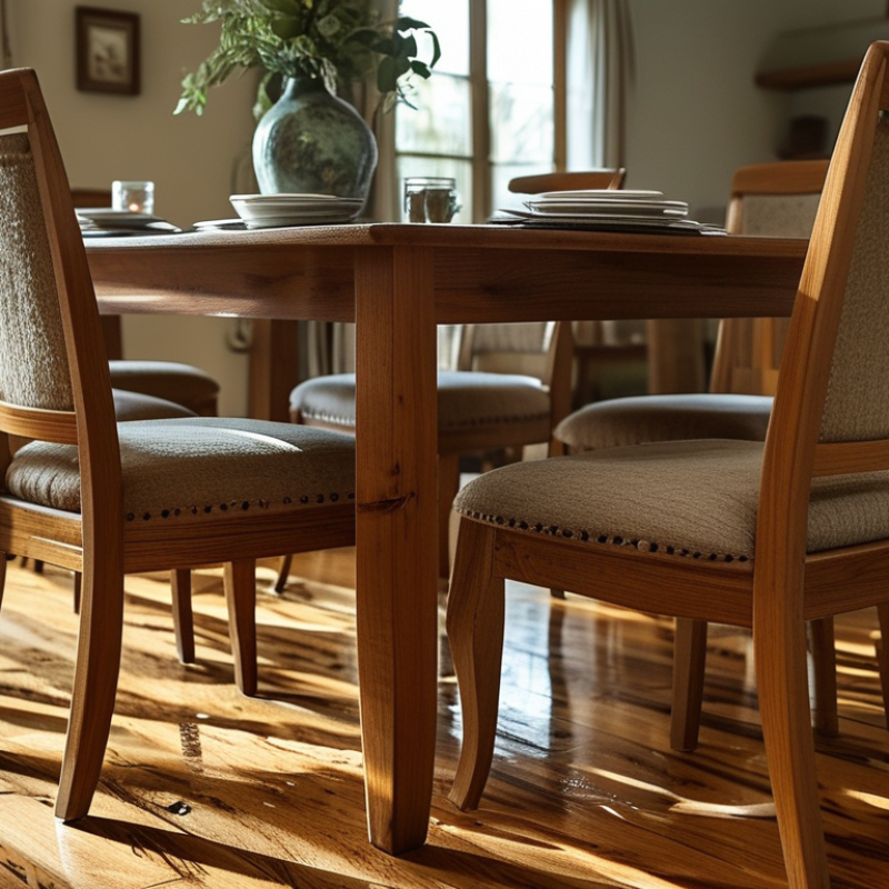 ¿Cómo proteger el suelo de madera de las sillas de comedor?