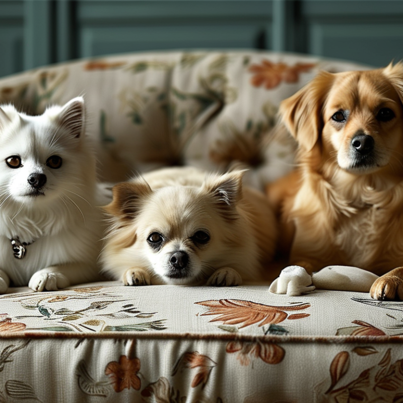 Qual é o melhor tecido para sofás para gatos e cães?