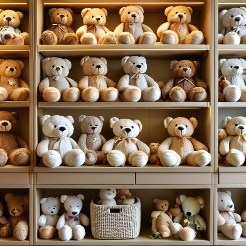Como escolher 10 ursos de pelúcia em um quarto de bebê?