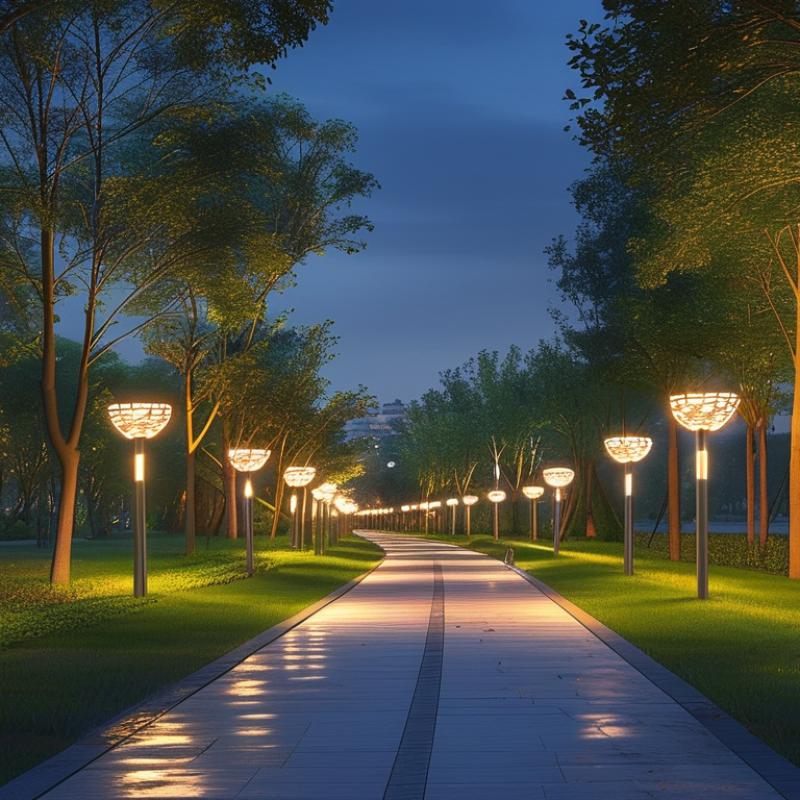 Are solar motif lights suitable for public parks brightness?