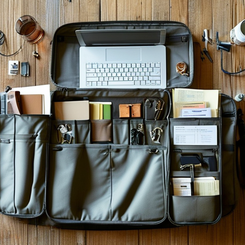 ¿Cómo organizar un bolso mensajero grande para el trabajo?