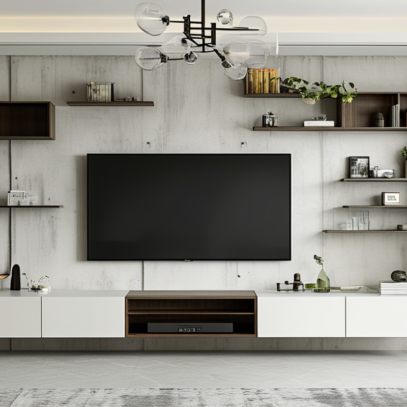 China Top TV Console How to Float Mount on Drywall?
