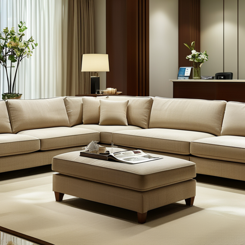 What is the best sofa layout for a welcoming reception?