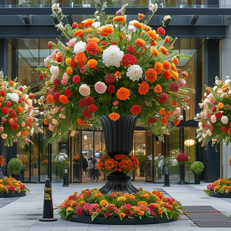 Top 10 Ways to Secure Standing Giant Flowers in Busy Areas?